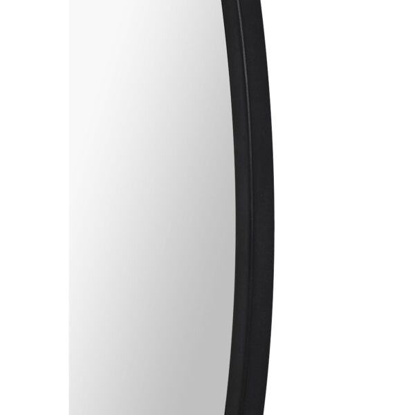 Renwil Posadas Matte Black Round Wall Mirror MT2527 - close-up of the powder-coated matte black frame