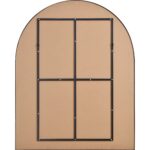 Renwil Lamia Matte Black Arched Wall Mirror MT2525 - rear view showing the frame construction and vertical hanging points