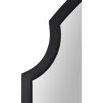 Renwil Asmara Matte Black Decorative Arch Wall Mirror MT2542 - close-up of the sculpted upper frame corner