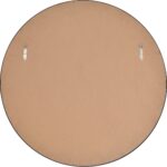 Renwil Posadas Matte Black Round Wall Mirror MT2527 - rear view showing the vertical hanging points