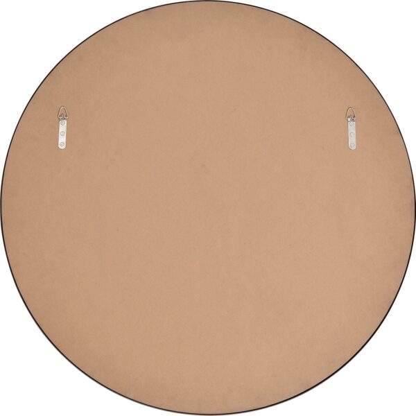 Renwil Posadas Matte Black Round Wall Mirror MT2527 - rear view showing the vertical hanging points