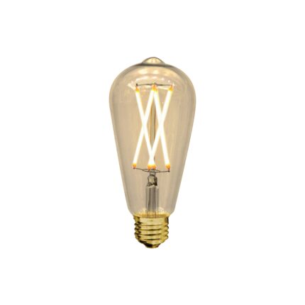 Renwil E26 ST64 Amber 6W LED Bulbs, 3-Pack LB008-3 - primary product image