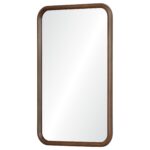 Renwil Dickens Walnut Wood Wall Mirror MT1835 — angled full mirror view