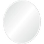Renwil Kiko Beveled Frameless Round Wall Mirror MT640 - angled view of circular glass