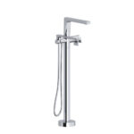 Riobel Ode Thermostatic Single Hole Floor Mount Tub Filler Trim — Chrome