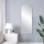 Renwil Gervais Frameless Arched Full Length Mirror MT2506 - full length mirror styled in a living room