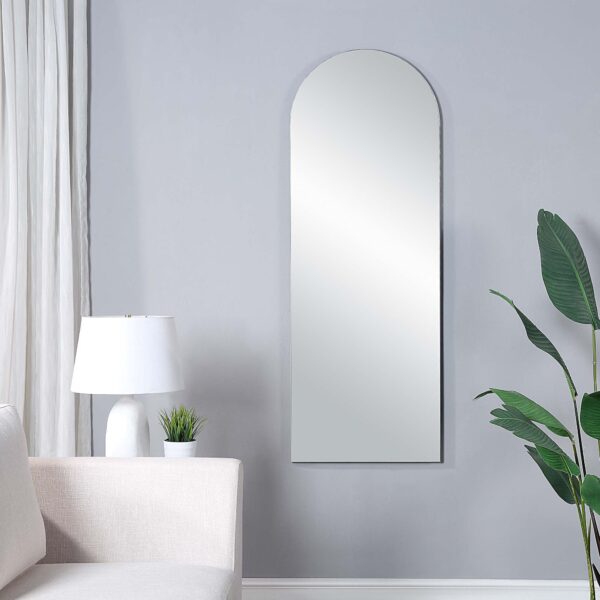 Renwil Gervais Frameless Arched Full Length Mirror MT2506 - full length mirror styled in a living room