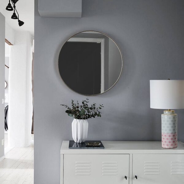 Renwil Lester Antique Silver Round Wall Mirror MT1822 - view 4