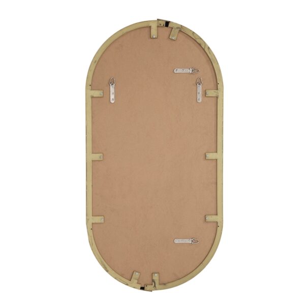 Renwil Aleah Satin Brass Capsule Wall Mirror MT2537 - rear view showing the two-way hanging points