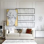 Renwil Studio Line - Linear Metal Wall Art — Set of 3 — room setting — W6556