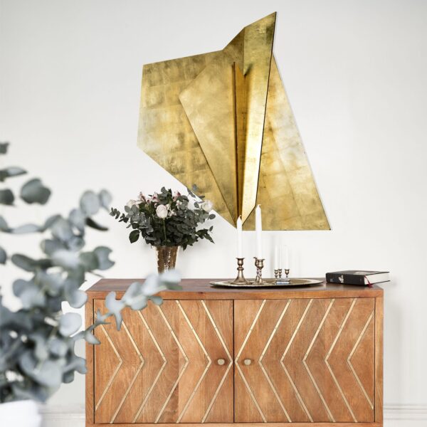 Renwil Leah Gold Leaf Wood Wall Sculpture W6576 — official product view 4