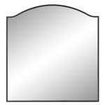Renwil Bandon Matte Black Arched Wall Mirror MT2642 - front view of matte black arched mirror