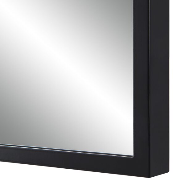 Renwil Bandon Matte Black Arched Wall Mirror MT2642 - close-up of matte black frame edge