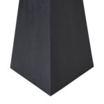 Renwil Moulin Black Mango Wood Accent Table — detail of the tapered geometric base