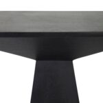 Renwil Moulin Black Mango Wood Accent Table — detail of the connection between tabletop and pedestal