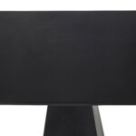 Renwil Moulin Black Mango Wood Accent Table — overhead view of rectangular black tabletop