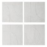 Renwil Cellier Four-Piece Textured Wall Art Set W6752 — official product view 1
