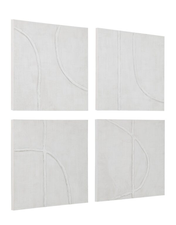 Renwil Cellier Four-Piece Textured Wall Art Set W6752 — official product view 2