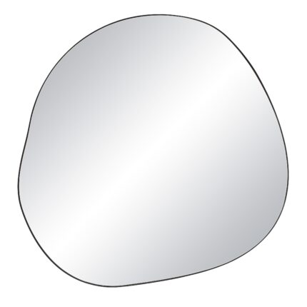Renwil Dolly Matte Black Organic Wall Mirror MT2657 - front view of organic matte black wall mirror