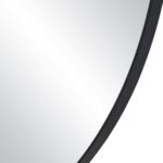 Renwil Dolly Matte Black Organic Wall Mirror MT2657 - close-up of matte black curved frame