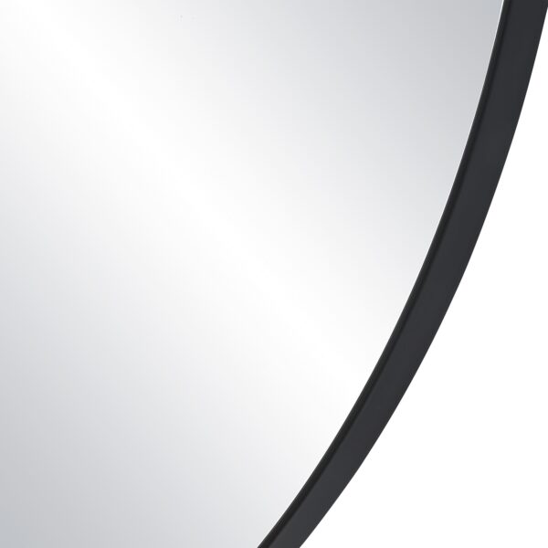 Renwil Dolly Matte Black Organic Wall Mirror MT2657 - close-up of matte black curved frame