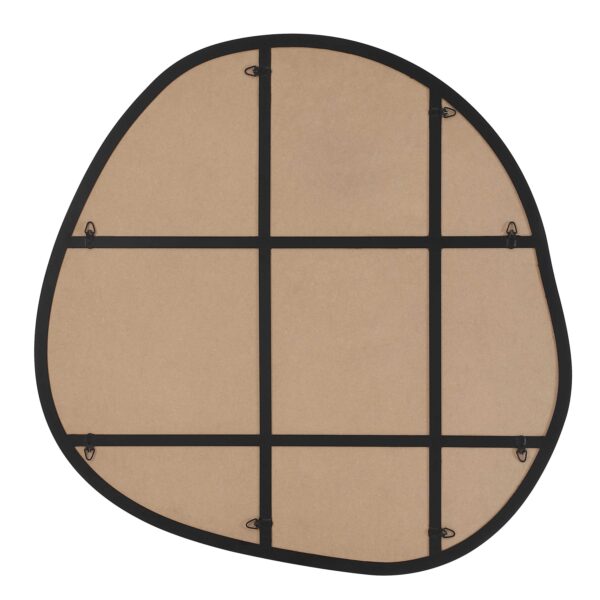 Renwil Dolly Matte Black Organic Wall Mirror MT2657 - rear view showing mounting points for four-way hanging