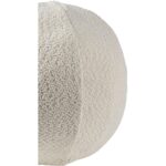 Renwil Solan Ivory Boucle Sphere Pillow 12 x 12 PWFL1416 - side detail of round boucle pillow
