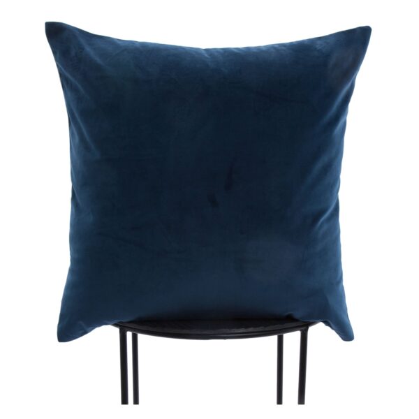 Renwil Lapis Blue Velvet-Front Pillow 20 x 20 PWFL1075 - blue accent pillow styled on a chair