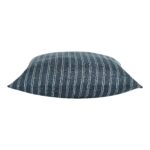 Renwil Oakley Navy and White Striped Linen Pillow 20 x 20 PWFL1398 - side view of striped pillow