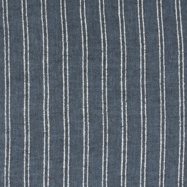 Renwil Oakley Navy and White Striped Linen Pillow 20 x 20 PWFL1398 - detail of navy and white stripe weave