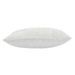 Renwil Terrah Ivory Knitted Cotton Pillow 20 x 20 PWFL1451 - side view of knitted cotton pillow