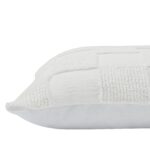 Renwil Terrah Ivory Knitted Cotton Pillow 20 x 20 PWFL1451 - close-up of textured front and plain back