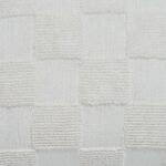 Renwil Terrah Ivory Knitted Cotton Pillow 20 x 20 PWFL1451 - detail of knitted square pattern