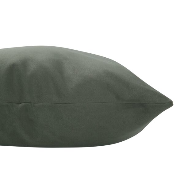 Renwil Philemon Green Poly-Velvet Pillow 20 x 20 PWFL1462 - close-up of green velvet seam