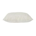 Renwil Merano Ivory Embroidered Cotton Pillow 20 x 20 PWFL1466 - side view of embroidered pillow
