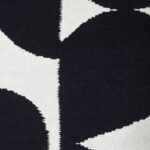 Renwil Mauro Black and Off-White Handwoven Poly-Chenille Pillow 20 x 20 PWFL1467 - detail of handwoven poly-chenille motif