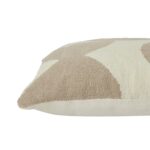 Renwil Ferla Beige and Cream Handwoven Poly-Chenille Pillow 20 x 20 PWFL1468 - close-up of patterned front and edge
