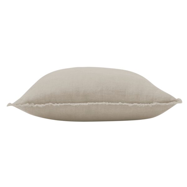 Renwil Ignatia Natural Linen Pillow 22 x 22 PWFL1449 - side view of linen pillow