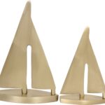 Renwil Fable STA706 gold sailboat forms in two graduated sizes