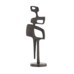 Renwil Pacino Decorative Sculpture — closer front view of the antique nickel figure