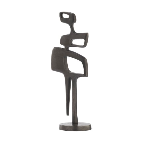 Renwil Pacino Decorative Sculpture — closer front view of the antique nickel figure