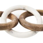 Renwil Lusine Decorative Sculpture — detail of the central white marble ring