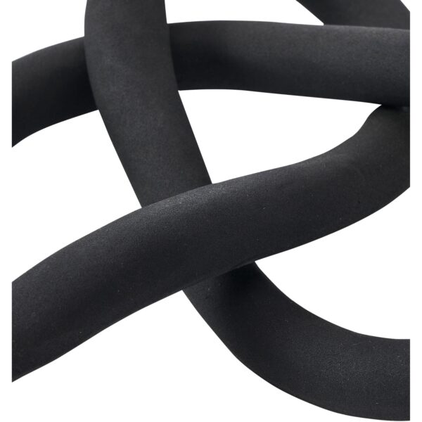 Renwil Binna Decorative Sculpture — detail of the matte black powder-coated surface
