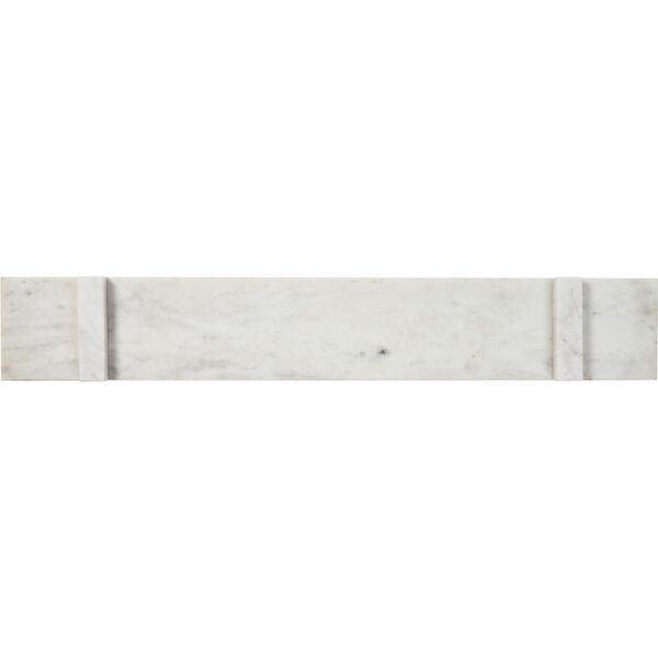 Renwil Inka White Marble Tray — underside view showing the two supports