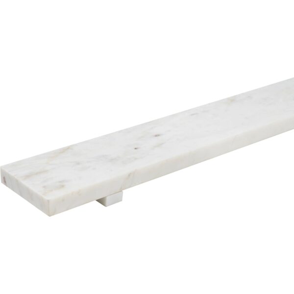 Renwil Inka White Marble Tray — corner detail of the marble tray