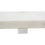 Renwil Inka White Marble Tray — side view of a raised support