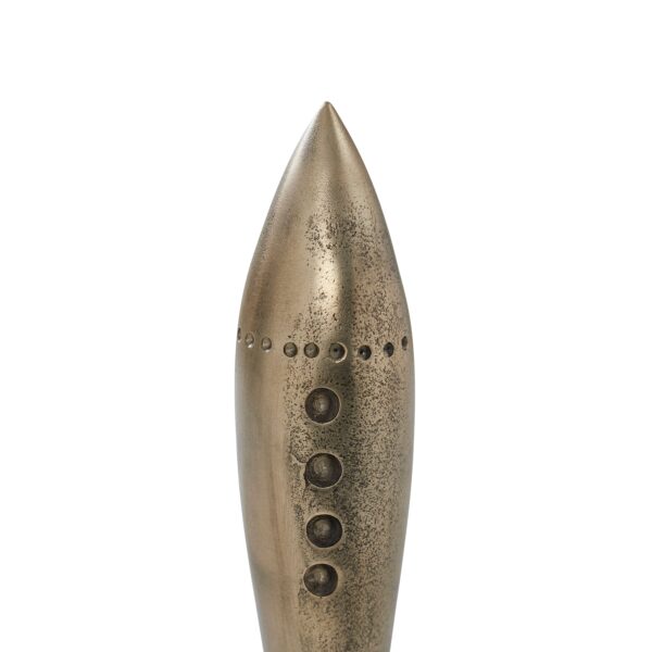 Renwil Brooks Rocket Sculpture — close-up of the circular details and textured finish