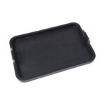 Renwil Hudson Black Wood Tray — angled view of the black tray and raised edges