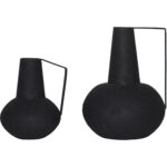 Renwil Monarda Black Iron Vases - Set of 2 — product detail view 2