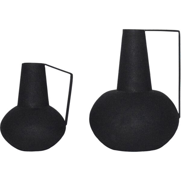 Renwil Monarda Black Iron Vases - Set of 2 — product detail view 2